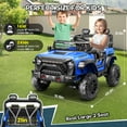 thumbnail image 2 of Farmdex 24V 9AH 2 Seat Ride on Toys Car for Big Kids, 2WD/4WD Swatchable Electric Battery Powered Toys Car with 4x100W Powerful Motor, Remote Control, Bluetooth Music, LED Lights, Blue, 2 of 8