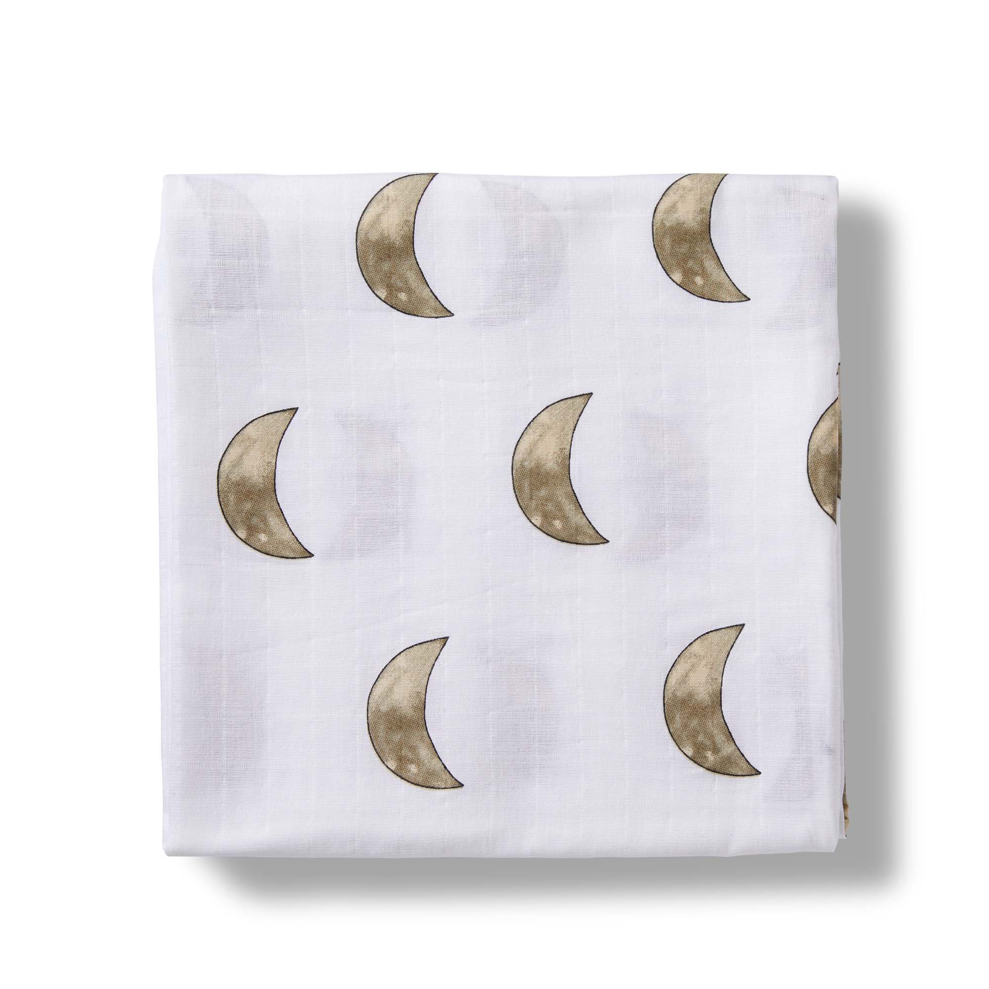 Moonjax Organic Cotton Muslin Swaddle Blanket, Receiving Blanket, Baby Blanket for Girls & Boys | Newborn Gifts, Infant Shower Items, Toddler Gift, Wearable Swaddling Set | Moon