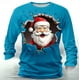 thumbnail image 1 of Amzcrzy Sudadera Para Hombre Con Estampado Navideño, Informal, De Manga Larga Y Cuello Redondo, Color Azul Cielo, M, 1 of 3