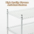 thumbnail image 6 of Lumiparty Heavy Duty 3-Tier Rolling Utility Cart, Wire Rack Cart On Wheels, for Kitchen Pantry Steel Frame with Handle & Shelves, Silver, 6 of 7