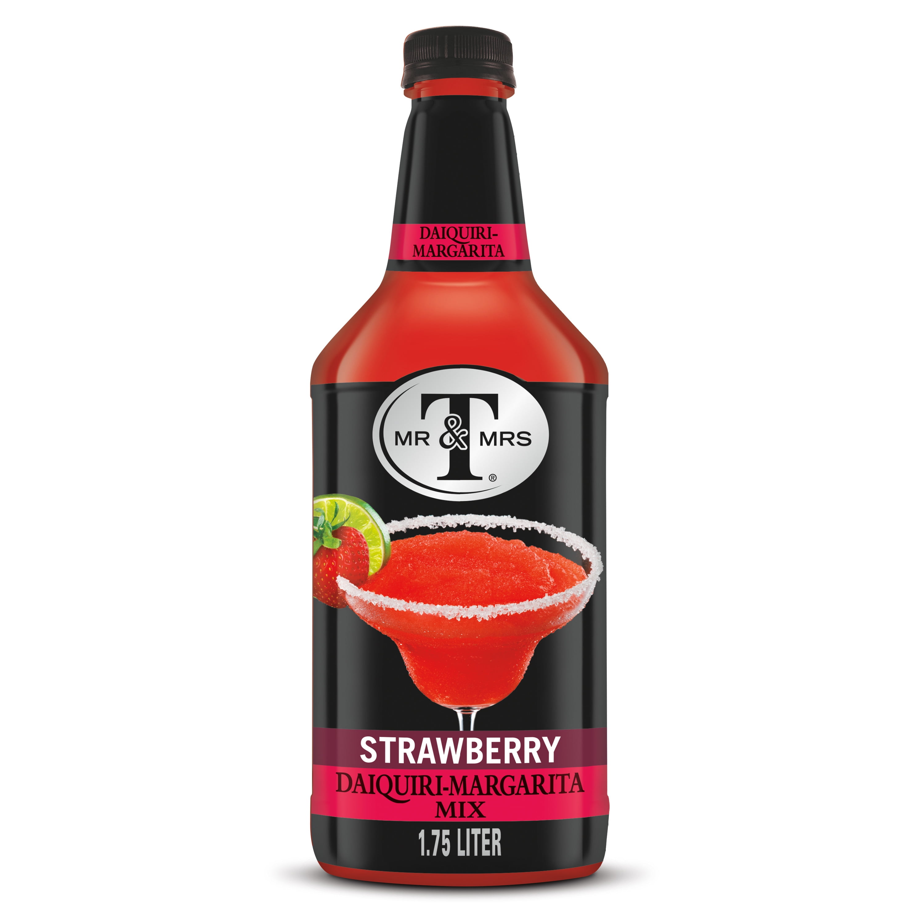 Mr & Mrs T Strawberry Daiquiri Margarita Mix, 1.75 L bottle