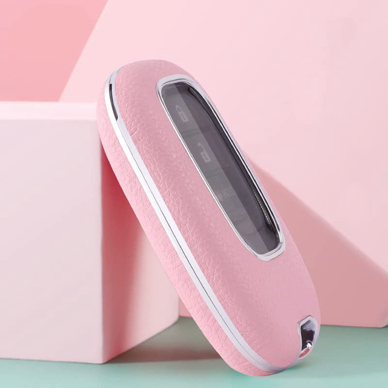 for Honda Key Fob Cover, Metal and Premium TPU Key Fob Shell Protector Compatible with 2022 2023 Honda Civic Accord Jade Honda Pilot CR-V XR-V HR-V City Accessories (Type C Pink1)