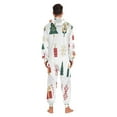 thumbnail image 2 of 1 Piece Adult Onesie Pajamas Cozy & Loose-Fit Sleepsuit Loungewear with Pockets Christmas Icon Set X-Small, 2 of 7
