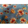 thumbnail image 4 of oneOone Cotton Silk Grayish Blue Fabric Flower & Leaves Watercolor Sewing Craft Projects Fabric Prints By Yard 42 Inch Wide, 4 of 4