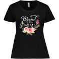 thumbnail image 3 of Inktastic Blessed to Be a Mimi with Pink Flowers Women's Plus Size T-Shirt, 3 of 5
