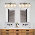 thumbnail image 5 of ACE-LIGHTS,Modern 4-Lights Vanity Bathroom Mirror Light with Frosted White Glass(Bulbs Not Included),Contemporary Wall Sconce for Bathroom,Dressing Room,Bedroom,Living Room(Brushed Nickel), 5 of 10