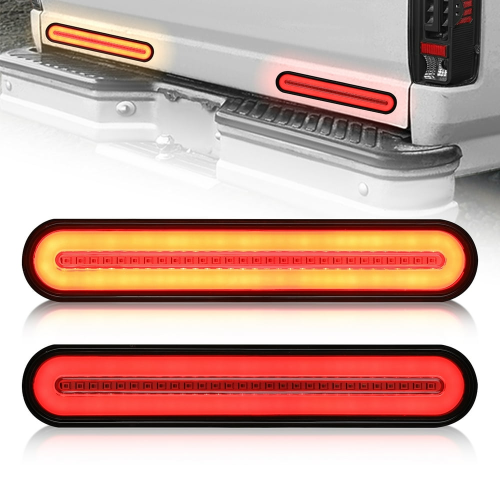 TSV 2Pack 100 LED Trailer Tail Light Bar Waterproof Turn Signal Brake Reverse Running Lights