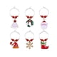 thumbnail image 1 of 6 piezas (1 juego) decoración de copa de vino de Navidad estilo circular 7 Adepaton CPB-DE-LYY1216-7, 1 of 5