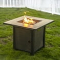 thumbnail image 4 of Nuu Garden 30'' Patio Fire Pit Table, 50,000 BTU Propane Gas Fire Pit for Outside Patio, With Lid and Lava Rocks, Ceramic Tile Tabletop, Black, 4 of 11