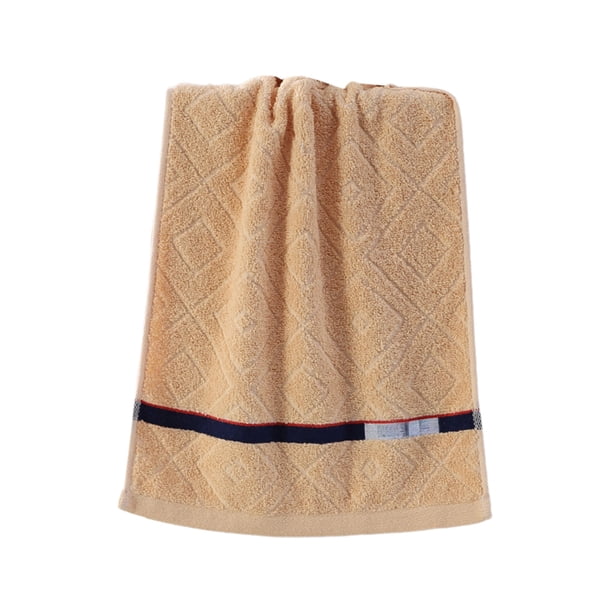 Toalla de algodón con detalles bordados, tamaño 73 x 33 cm, para uso personal, color rosa, café y verde, para uso doméstico, absorbente, secado eficaz, textura suave, uso delicado, lavable a máquina,