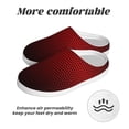 thumbnail image 6 of KLL Red Geometric Pattern Adult Unisex Cozy Slippers,Fuzzy Slip-on Slippers TPR Sole Slippers Comfort Plush Home Footwear for Indoor & Outdoor-46/47, 6 of 7