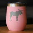 thumbnail image 2 of Bevvee Insulated Wine Tumbler 12 oz Moose Silhouette Gifts for Outdoorsy Wine Enthusiasts Tumblers, 2 of 4