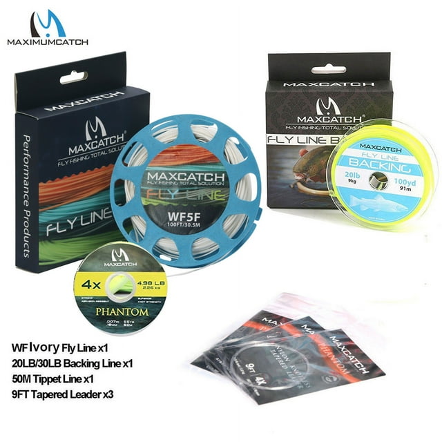 1-8wt Weight Forward Floating Fly Fishing Line 100FT Multi Color Fly Line Ivory White Combo WF4F