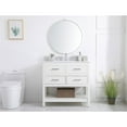 thumbnail image 6 of 36 inch single bathroom vanity in white with backsplash, 6 of 8