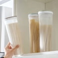 thumbnail image 3 of Airtight Food Storage Containers with Special lid allows for Controlled Pouring&Measuring – Tall Air Tight Kitchen Clear Container for Spaghetti Pasta Noodle Cereal Bean Rice - Keeps it Fresh & Dry, 3 of 8