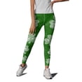 thumbnail image 5 of Gibobby Leggings yoga mujer Green Good Running Luck Leggings Estampado Paddystripes de mujer para pantalones de yoga Gimnasio Pilates Pantalones Pan(Verde,CH), 5 of 5