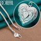 thumbnail image 1 of Dong-collar con colgante de marco de fotos en forma de corazón para mujer y hombre, de Plata de Ley 925, cadena de 16-30 pulgadas, joyería de boda, 1 of 2