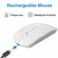 Wireless Bluetooth Mouse Universal 2.4GHz Rechargeable Mice for MacBook