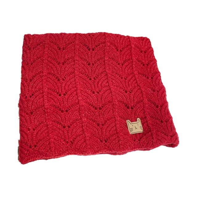 Funda de cuello grueso tejida de lana cálida para otoño e invierno para niños