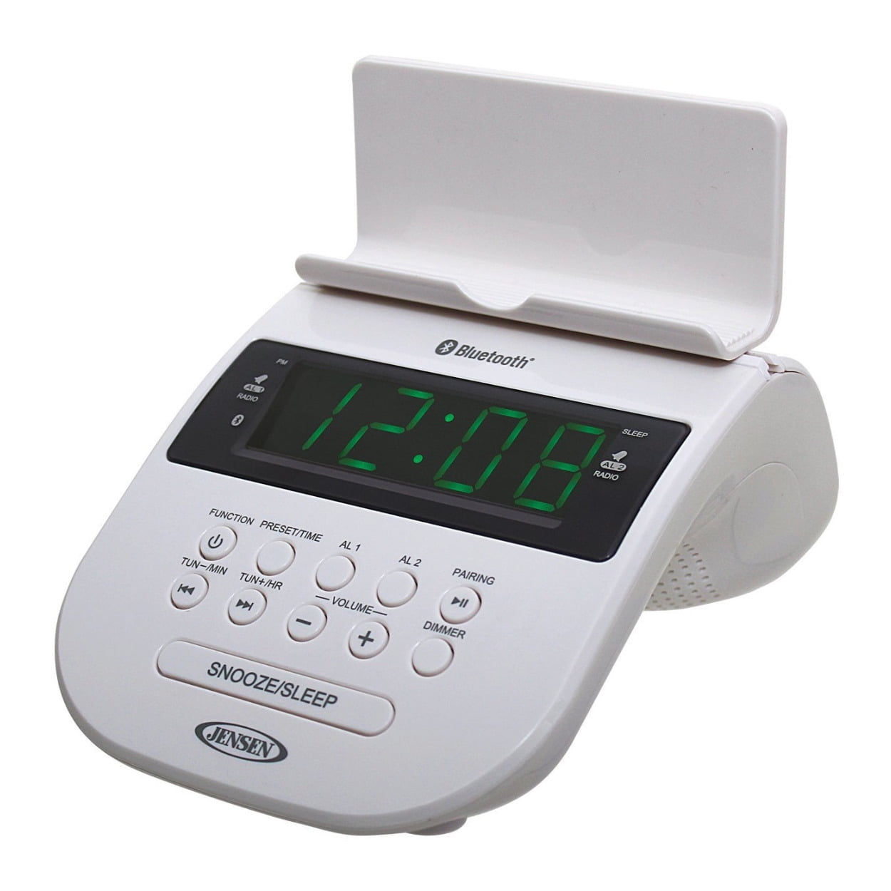 JENSEN JCR 295 W WHITE BLUETOOTH CLOCK RADIO WITH CELLPHONE JENSEN JCR 295 W WHITE BLUETOOTH CLOCK RADIO WITH CELLPHONE - 6 eecab 92 1 ac 0 4662 9470 1 b 6 f