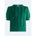 thumbnail image 5 of Free Assembly Women's Ribbon Cable Knit Sweater with Short Sleeves, Lightweight, Sizes XS-XXL, 5 of 5