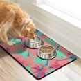 thumbnail image 2 of Tropical Beach Sunset Dog Food Spill Mat - Large Size Absorbent Pad - Purple & Orange Sunset Colors - Easy to Clean Surface - Protects Floors from Mess, 2 of 3
