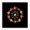 Starfish Nautical Mandala Pattern, variant on Stupell Industries Coastal Leaves & Wildflowers on Black Black Floating Frame Canvas Art, 18 x 18, by Beth Adoette