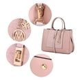 thumbnail image 4 of MKF Collection Yola Women's Satchel Bag With Wallet, Vegan Leather Denim Look Handbag Purse Set by Mia K, 4 of 7