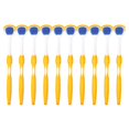 thumbnail image 1 of 10Pcs Tongue Scraper Ergonomic Design Silicone Freshen Breath Dental Plaque Removal Tongue Cleaner for Tongue Mouth Orange--, 1 of 5