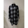 thumbnail image 3 of DailyTrove Women's Buffalo Plaid Shirt Dress, Elegant Outerwear for Office Commute & Evening Events for women, 3 of 3