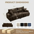 thumbnail image 4 of WUTUTUEE Modern Boucle Loveseat,2-Seater Curved Sofa with Plush Sherpa Upholstery,Oversized Comfy Couches for Living Room,Bedroom,Brown, 4 of 9