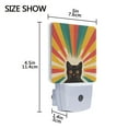 thumbnail image 4 of Yayeee LED Night Light for The Home Plug in With Light Sensors 2 Pack, Colorful Black Cat, 4 of 6