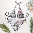 thumbnail image 6 of Women 2 PCS Halter Bikini Padded Swimwear Tie Side Triangle Bathing Suit, 6 of 7