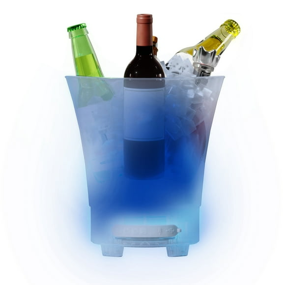 Wine Outdoor Ice Bucket, Built In 1200mAh Battery 4 Light Modes Type C Port Charging 7L Large Capacity LED Ice Bucket  for Celebrations