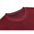 thumbnail image 5 of Men’s Short Sleeve Round Neck Solid Color Knitted Pullover T-Shirt Spring Summer Top, 5 of 8