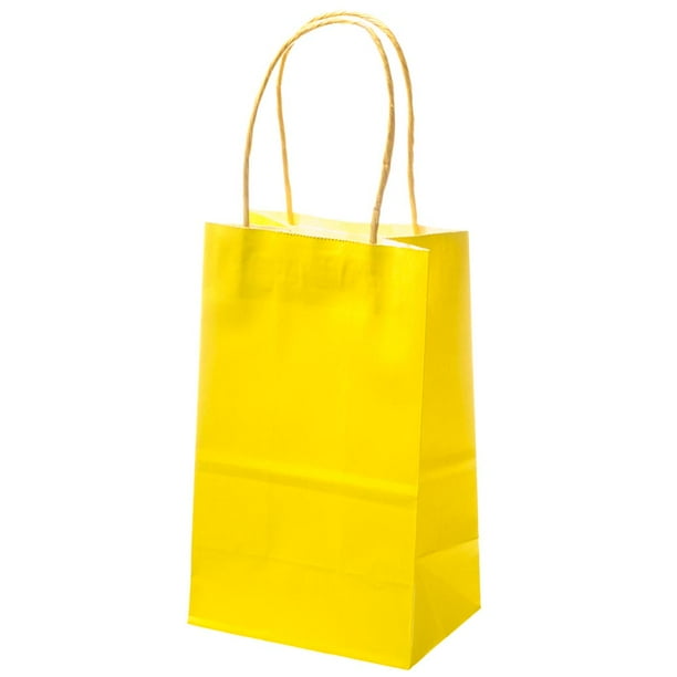 Small Yellow Kraft Gift Bags