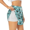 thumbnail image 3 of Lsque Lovely Roosters Printed Women's Running Shorts with Liner Pockets,Elastic Quick Dry Workout Athletic Gym Yoga Shorts,Womens High Waist Shorts-X-Large, 3 of 9