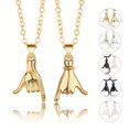 thumbnail image 3 of Collier de couple Saint Valentin main : 2 Pcs Collier de pendentif Collier simple assorti, 3 of 10