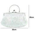 thumbnail image 2 of Beaded sequins design floral dinner purse, clutch bag, 2 of 4