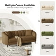 thumbnail image 2 of COPIAE 82 Inch Loveseat Sofa,Modern Couch and Sofa,Curved Petal Design Furniture,Sturdy and Easy Installation,Small Sofa for Living Room Bedroom Office and Apartment,Terry Fleece Fabric Brown, 2 of 13