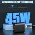 thumbnail image 5 of SGNICS Super Fast Charger USB-C, 45W USB-C Super Fast Charging Wall Charger Set For Samsung Galaxy A32 5G - Super Fast Wall Charger with USB C Charging Cable - Black, 5 of 5