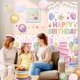 thumbnail image 4 of Banner de cumpleaños de macarrones coloridos, pancarta de feliz cumpleaños para puerta, 4 of 8