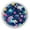 Multicolor 2, variant on PhooArto White Floral Daisy Flower 4 PCS Crystal Glass Cabinet Knobs, Drawer Kitchen Cabinets Dresser Cupboard Wardrobe Pulls Handle - Glowing in the Dark