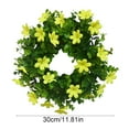 thumbnail image 3 of Spring-Themed Artificial Eucalyptus Wreath with Small Flowers, Plastic & Fabric Door Decoration for Indoor and Outdoor Use, 11.81inch Wreath, 1 Piece, 3 of 6