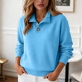 thumbnail image 5 of vigerkar Sweaters Women Polo Collared Knit Long Sleeve Pullover | Soft Lightweight Cozy Feel, Winter Dressy (Blue, L), 5 of 7