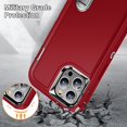 thumbnail image 6 of for iPhone 12 Pro Max Case with Kickstand,Heavy Duty Protection Shockproof Anti-Scratch Slim Fit Lightweight Protective Sturdy Case Hard Cover for iPhone 12 Pro Max 6.7 Inch,Red, 6 of 18