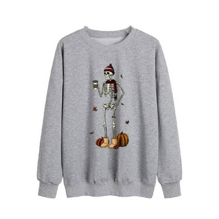 

Women Halloween Elder Printed Hedging Hoodie Long Sleeve Hooded Sweatshirt Casul Loose Graphic Hooded Fashion Oversized Sweatshirt Sweater Blouse Top