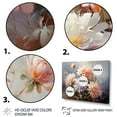 thumbnail image 3 of Designart "Peach Chrysanthemums love expression III" Floral Floater Framed Canvas Wall Art, 3 of 7