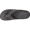 thumbnail image 5 of Spenco Men's Yumi Orthotic Flip Flops - Black Canvas, 5 of 6