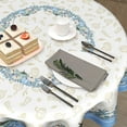 thumbnail image 5 of Fall Blue Pumpkin Round Table Cloth 60 Inch Farmhouse Autumn Harvest Round Tablecloth Fall Thanksgiving Decorative Table Cloth Seasonal Dining Table Cover for Home Kitchen Picnic Party, 5 of 6